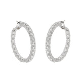 Harry Winston Platinum 6ct Diamond Hoop Earrings 0003971