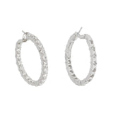 Harry Winston Platinum 6ct Diamond Hoop Earrings 0003971