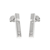 Harry Winston Traffic Light 18k White Gold Diamond Drop Earrings 0003927