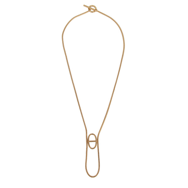 Hermes Chaine d'ancre Danae Pendant 18k Yellow Gold Necklace