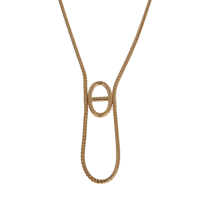 Hermes Chaine d'ancre Danae Pendant 18k Yellow Gold Necklace