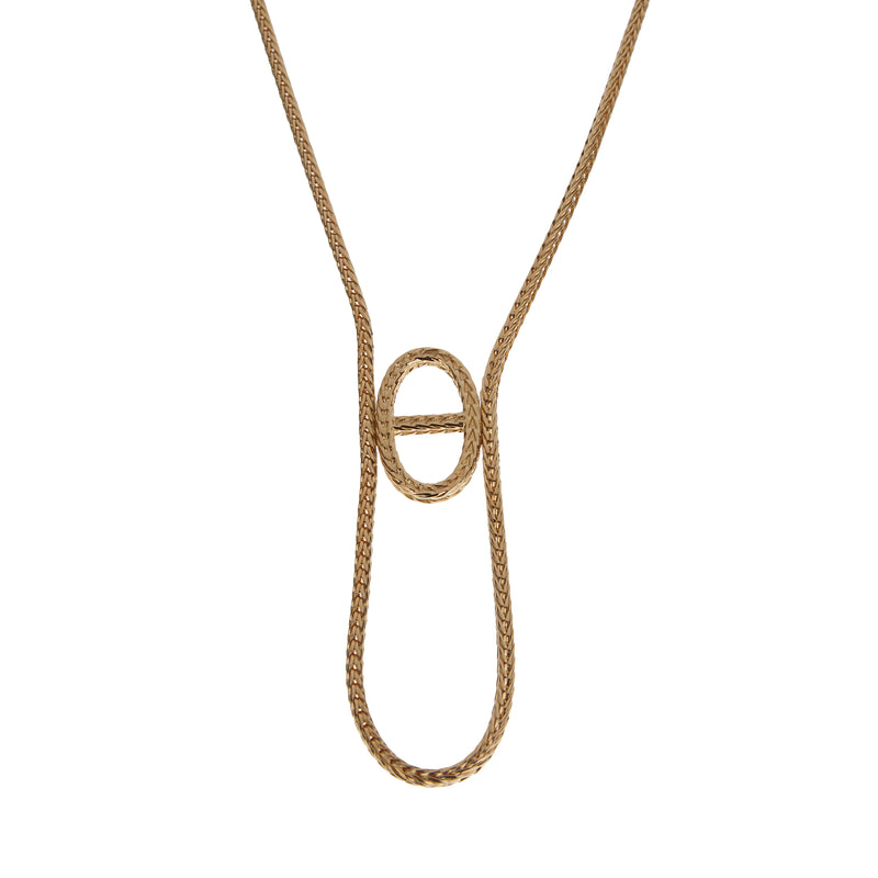 Hermes Chaine d'ancre Danae Pendant 18k Yellow Gold Necklace