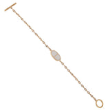 Hermes Chaine d’Ancre 18k Rose Gold White Ceramic Bracelet 0004166
