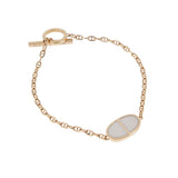 Hermes Chaine d’Ancre 18k Rose Gold White Ceramic Bracelet 0004166