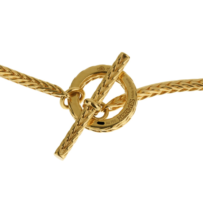 アクセサリー HERMES Chaine DAncre Hermes Chaine d'ancre Danae Pendant 18k Yellow Gold Necklace