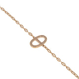 Hermes Chaine d'Ancre Diamond 18k Rose Gold Link Bracelet 0003921
