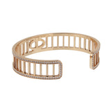Hermes Chaine d'Ancre Divine Diamond Cuff Bracelet in 18K Rose Gold, Size ST 0004094