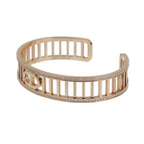 Hermes Chaine d'Ancre Divine Diamond Cuff Bracelet in 18K Rose Gold, Size ST 0004094