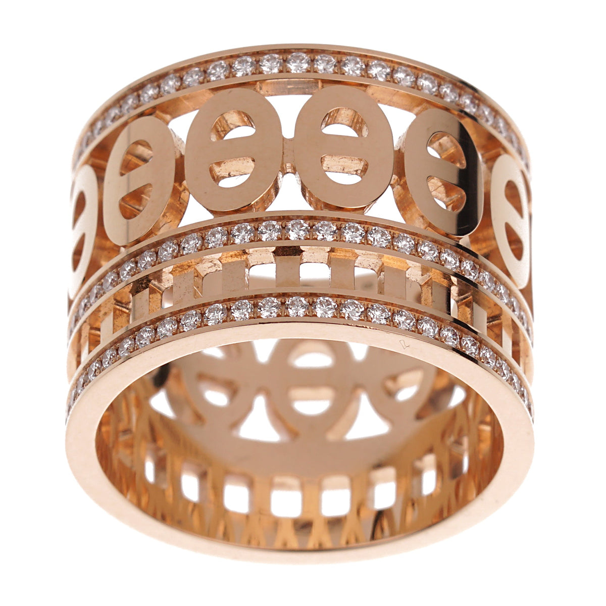アクセサリー Hermes Corozo Ring Rose Gold/Pink/l Hermes HERMES Ring for Women 750PG Diamond Kelly Crochet PM Pink