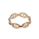 Hermes 18ct Rose Gold Chaine d'Ancre Enchainee Sz 7