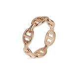 Hermes 18ct Rose Gold Chaine d'Ancre Enchainee Sz 7