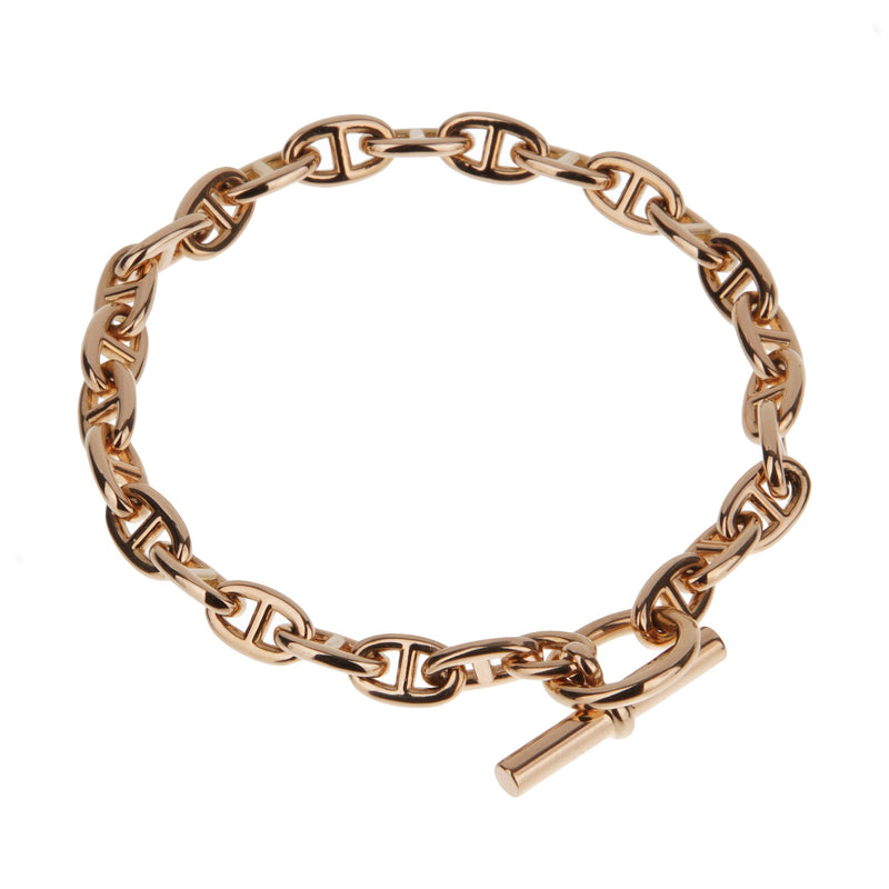 Hermes Chaine d'Ancre 18k Rose Gold Chain Link Bracelet – Opulent