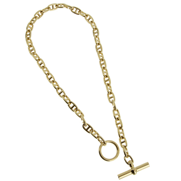 Hermes Chaine d'Ancre Yellow Gold Necklace Toggle Necklace