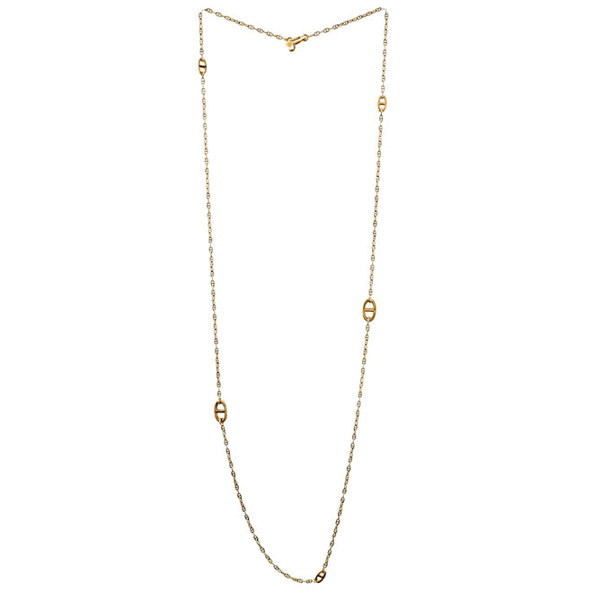 Hermes Chaine d'Ancre Yellow Gold Sautoir Necklace 0003517