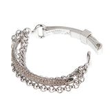 Hermes Sterling Silver 3.07ct Diamond Bangle Bracelet Circa 2015