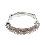Hermes Sterling Silver 3.07ct Diamond Bangle Bracelet Circa 2015