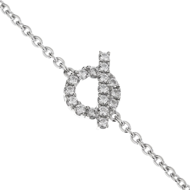 Hermes Finesse Diamond White Gold Chain Bracelet 0003438