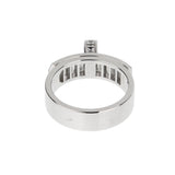 Hermes Kelly 18k White Gold Baguette Diamond Ring Sz 6 0004167
