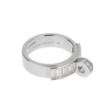 Hermes Kelly 18k White Gold Baguette Diamond Ring Sz 6 0004167