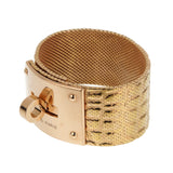 Hermes Kelly Large Mesh Cuff Bracelet 18K Rose Gold 1hrmk02