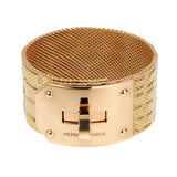 Hermes Kelly Large Mesh Cuff Bracelet 18K Rose Gold 1hrmk02