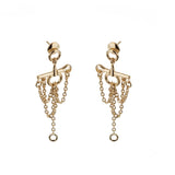 Hermes Mors De Bride 18k Yellow Gold Drop Earrings 0003896