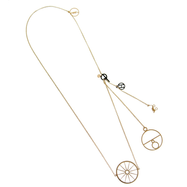 Hermes Rose Gold Long Charm Chain 0003446