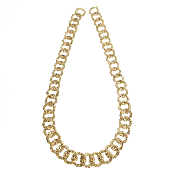 Hermes Paris Vintage 18k Yellow Gold French Necklace