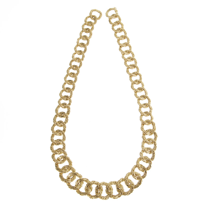 Hermes Paris Vintage 18k Yellow Gold French Necklace (1)