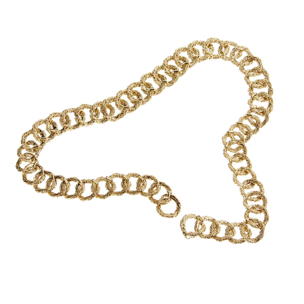 Hermes Paris Vintage 18k Yellow Gold French Necklace