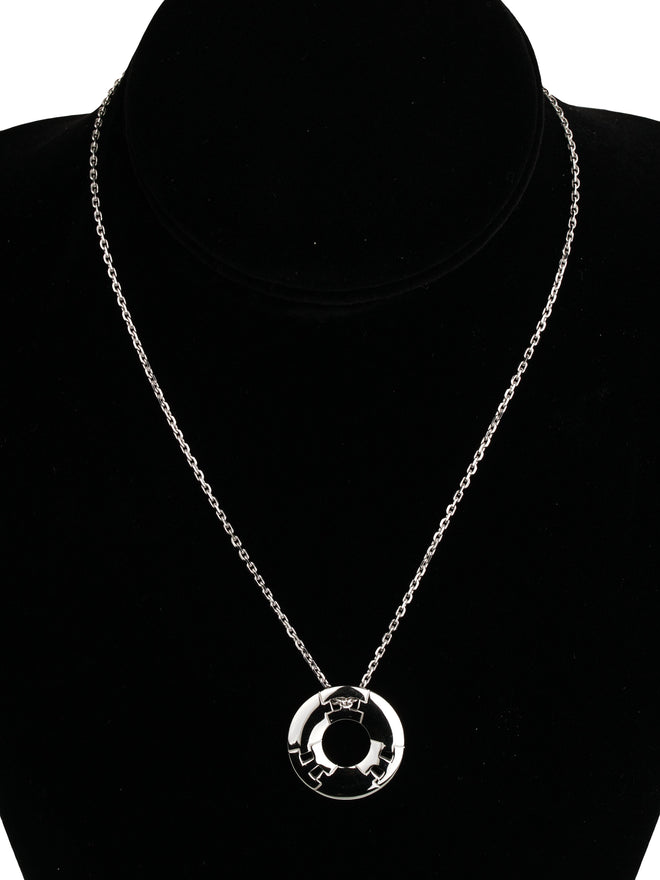 Hermes White Gold Vintage Pendant Necklace 0003443