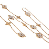 Louis Vuitton Color Blossom 13-Motif Sautoir Necklace 18k Rose Gold Mother of Pearl Diamond 0004050