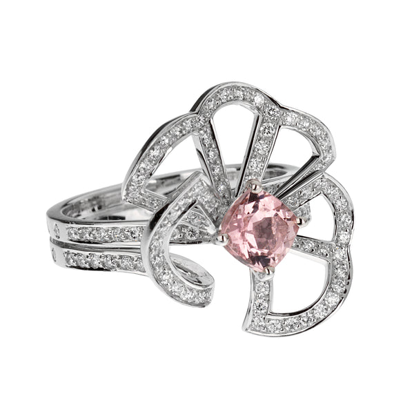 Louis Vuitton Fans & Umbrellas 18k White Gold Diamond Tourmaline Cocktail Ring