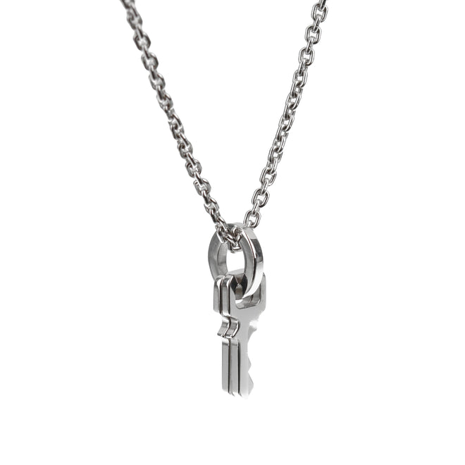 Louis Vuitton Lock it Double Key 18k White Gold Pendant Necklace