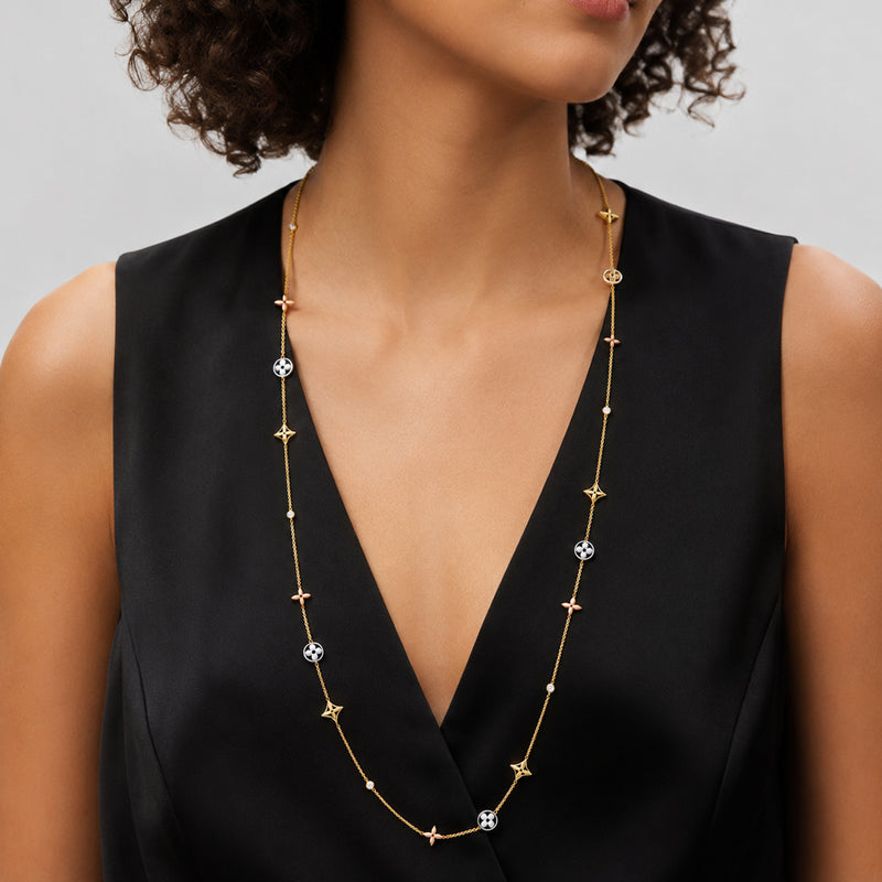 Louis Vuitton Idylle Blossom Sautoir Necklace 18k Gold & Diamonds