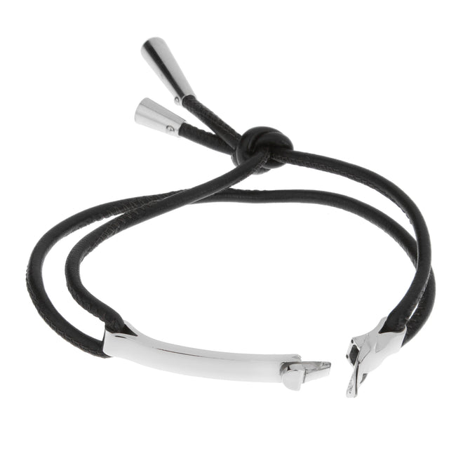 Louis Vuitton 18kt White Gold Bangle Leather Bracelet – Opulent