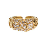 Marina B Onda Diamond 18k Yellow Gold Cocktail Band Ring Sz 5