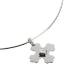 Marina B Princess Cut Diamond Cross Pendant Necklace 18k White Gold 0003992