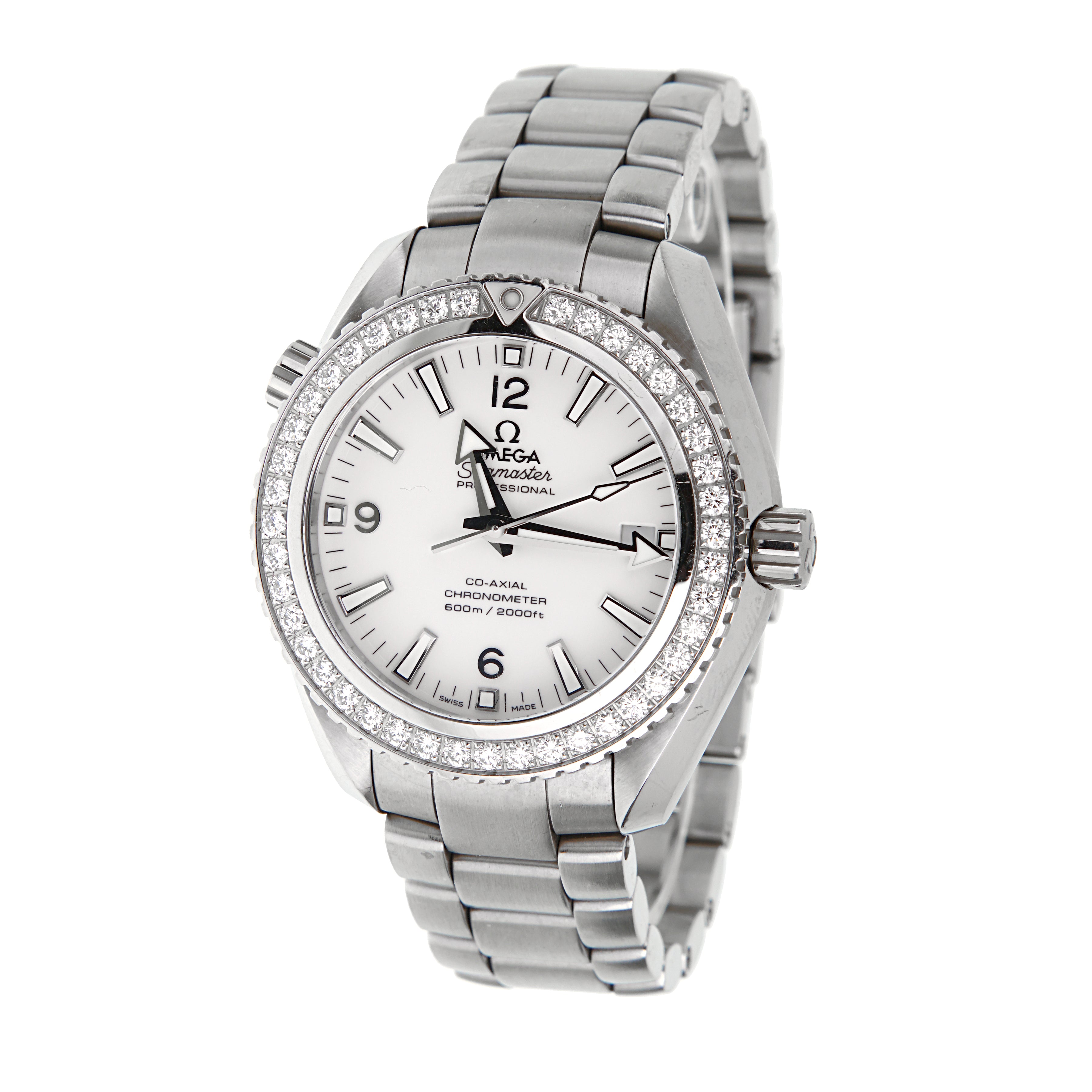 Omega Seamaster Planet Ocean 600M Stainless Steel Diamond Diving Watch