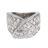 Piaget Vintage Diamond 18k White Gold Cocktail Ring Sz 5 3/4 0003877