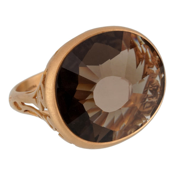 Pomellato 10 Carat Smoky Quartz Cocktail Rose Gold Ring Sz 6 1/2 0002451