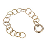 Pomellato 18k Multitone Gold Chain Link Vintage Diamond Bracelet
