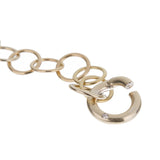 Pomellato 18k White Rose & Yellow Gold Chain Link Vintage Diamond Bracelet 0003864