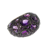 Pomellato Amethyst Dome Bombe Cocktail 18k Rose Gold Ring Sz 7