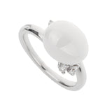 Pomellato Capri Agate Diamond 18k White Gold Cocktail Ring 0003669