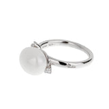 Pomellato Capri Agate Diamond 18k White Gold Cocktail Ring