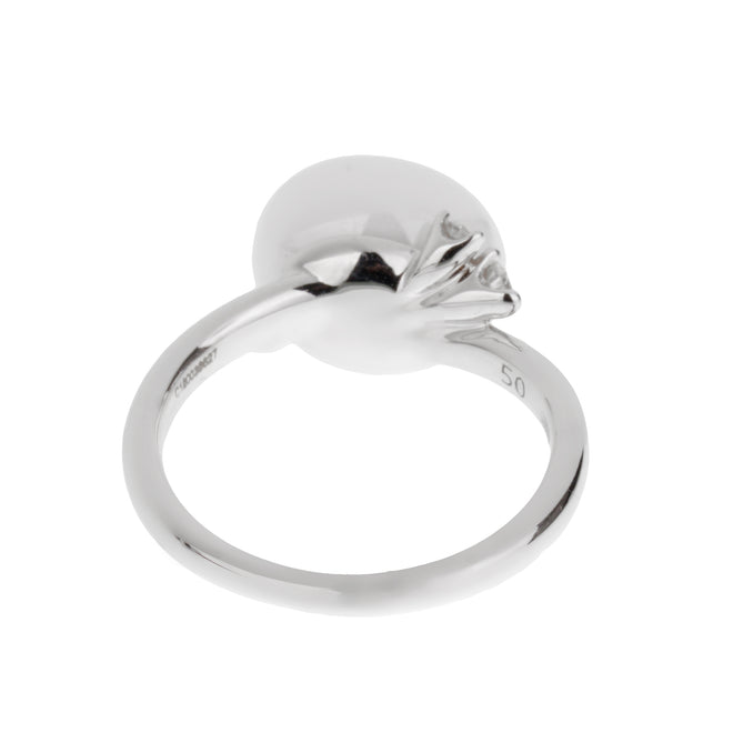 Pomellato Capri Agate Diamond 18k White Gold Cocktail Ring