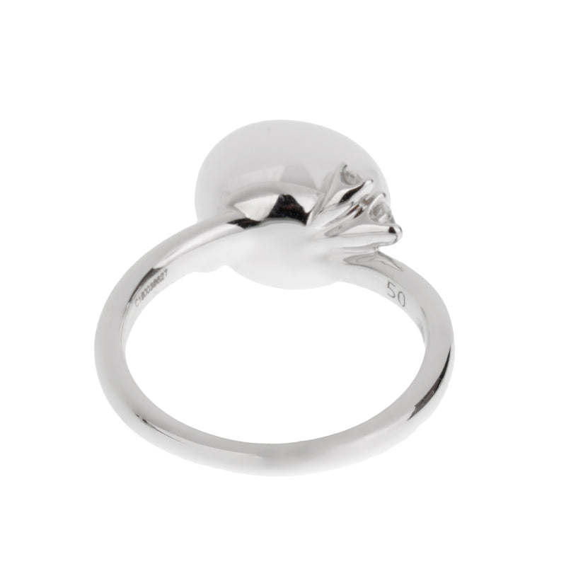 Pomellato Capri Agate Diamond 18k White Gold Cocktail Ring