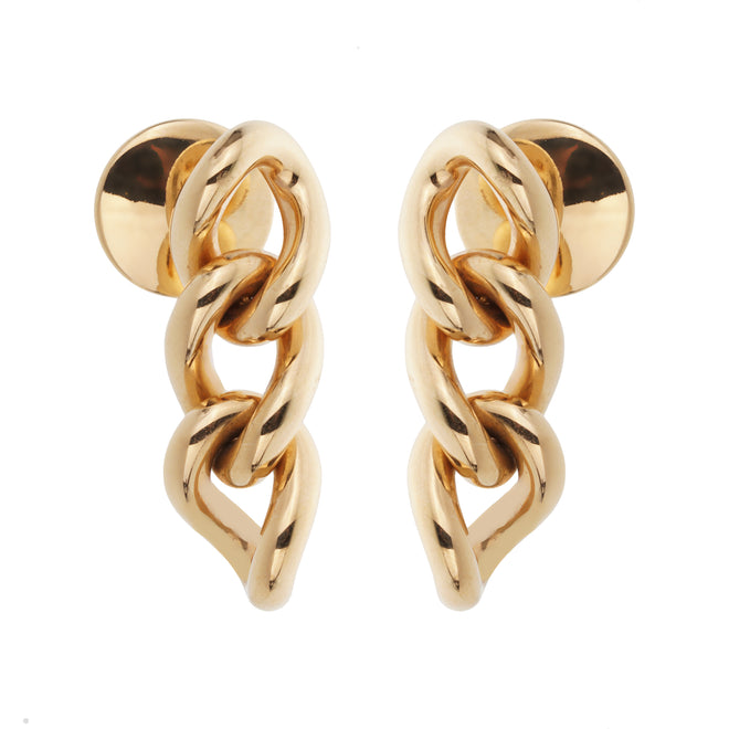 Pomellato Catene 18k Rose Gold Chain Link Drop Earrings