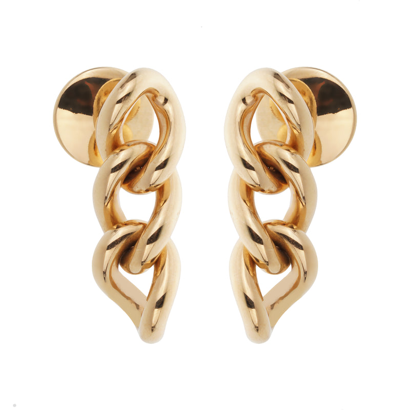 Pomellato Catene 18k Rose Gold Chain Link Drop Earrings